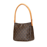 ルイ ヴィトン モノグラム ルーピングMM ショルダーバッグ ハンドバッグ M51146 ブラウン PVC レザー レディース LOUIS VUITTON 【中古】